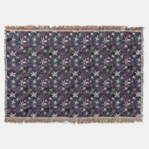 Galaxy Starburst Purple Nebula Constellation Throw Blanket