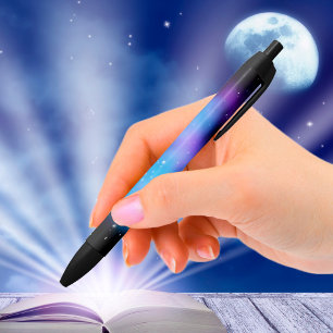 Galaxy Starlight Space Clouds Black Ink Pen