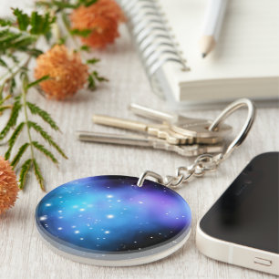 Galaxy Starlight Space Clouds Key Ring