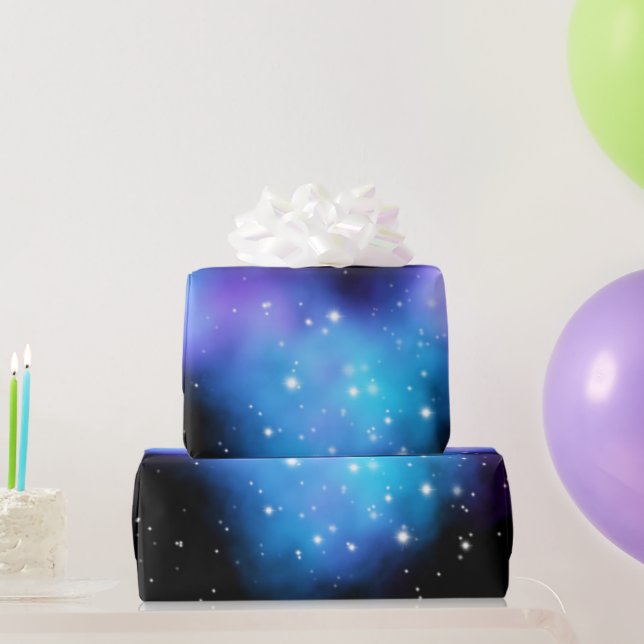 Galaxy Starlight Space Clouds Wrapping Paper (Party Gifts)