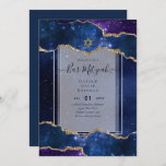 Galaxy Starry Night BAR MITZVAH Invitations Blue<br><div class="desc">FAQS *** This item has text template fields BOTH sides for added value! Add additional details such as RSVP,  Directions,  Venue Details,  a QR scanning code etc. and for customisations and edits access Zazzle's FREE LIVE DESIGNER SERVICE.</div>