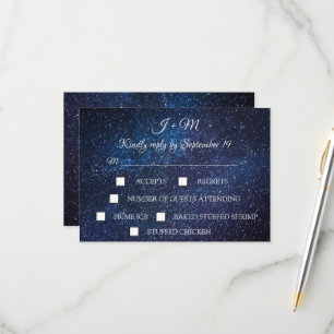 Galaxy Starry Night Celestial Stars Modern RSVP