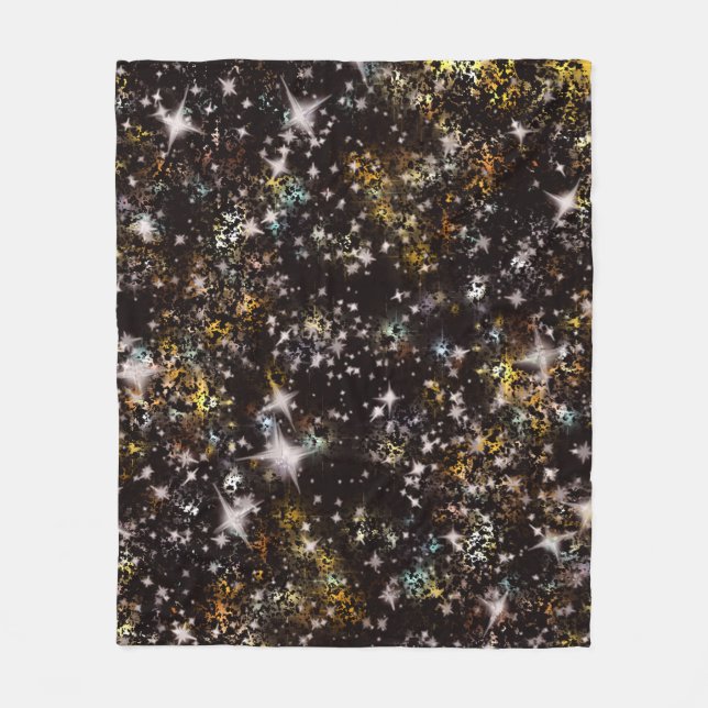 Galaxy Starry Night Fleece Blanket (Front)