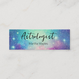 Galaxy stars Astrologist theme universe reader Mini Business Card