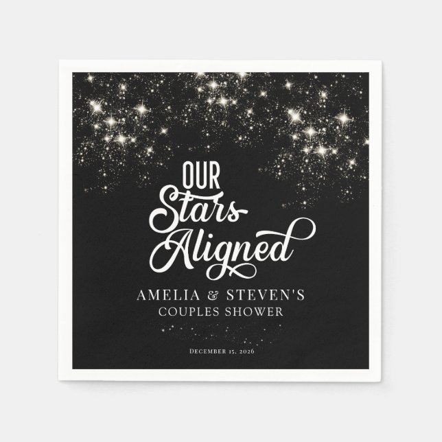 Galaxy Stars | Couples Shower Napkin (Front)