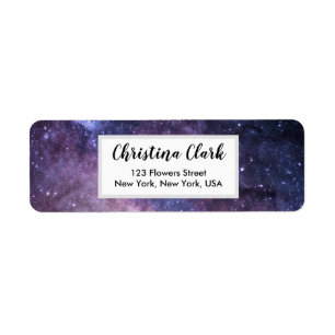 Galaxy Stars Night Personalized Custom Address Return Address Label