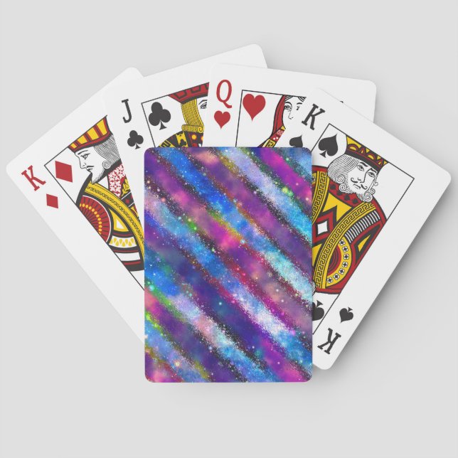 Galaxy Stripes Playing Cards (Back)