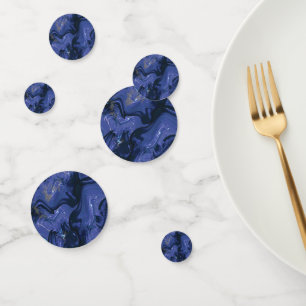 Galaxy Swirl Blue Glitter Abstract Cosmic Pattern Confetti