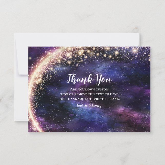 Galaxy Themed Thank You Cards (Front)