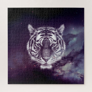 Galaxy Tiger Face Wallpaper Jigsaw Puzzle