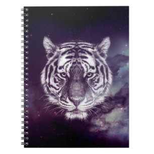 Galaxy Tiger Face Wallpaper Notebook