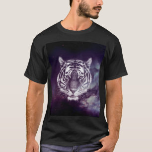 Galaxy Tiger Face Wallpaper T-Shirt