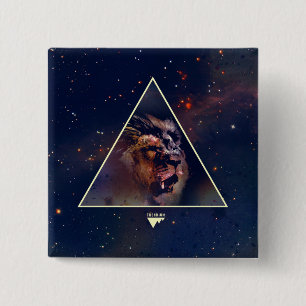Galaxy Triangle Lion Head - Trendium Authentic 15 Cm Square Badge