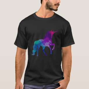 Galaxy Unicorn Sky Colours Of Blue And Purple, San T-Shirt