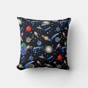 Galaxy Universe - Planets, Stars, Comets, Rockets Cushion