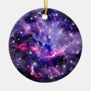 Galaxy, Universe, Stars, Outer Space Gift Pattern Ceramic Ornament