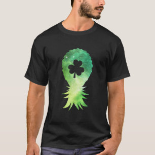 Galaxy Upside Down Pineapple St Patricks Day Lucky T-Shirt