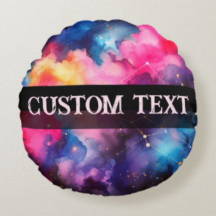 Galaxy Veil Round Cushion