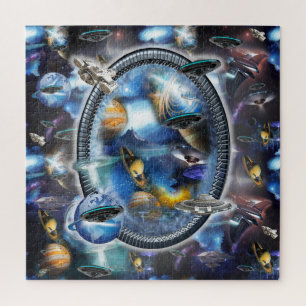 Galaxy Visitors in Space  Jigsaw Puzzle