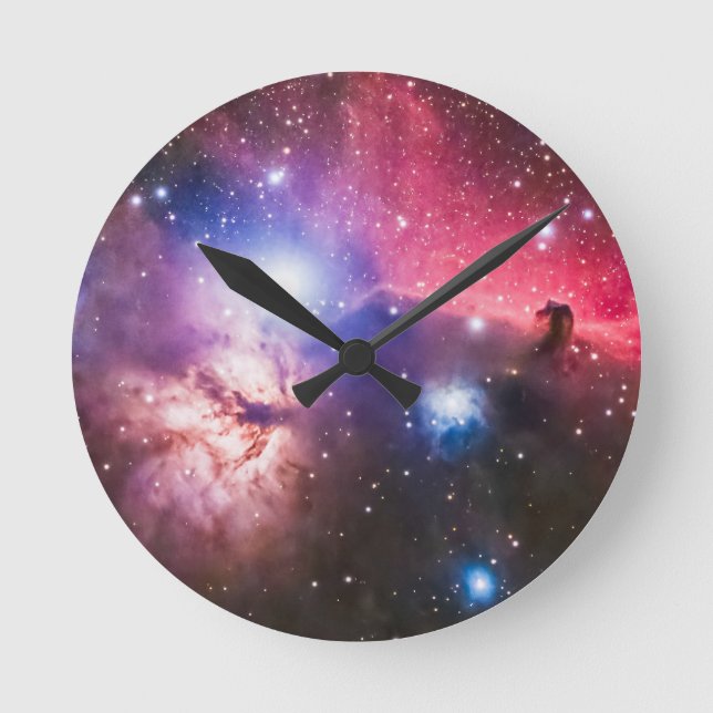Galaxy Wall Clock | Nebula Space Modern Home Decor (Front)