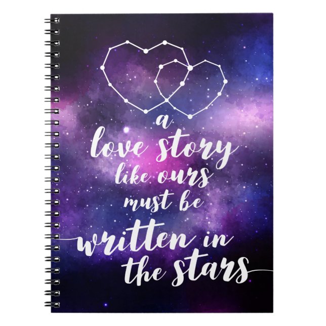 Galaxy Wedding Constellation Written In The Stars Notebook (Front)