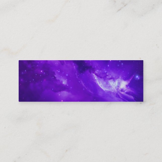 Galaxy with stars in space mini business card (Back)