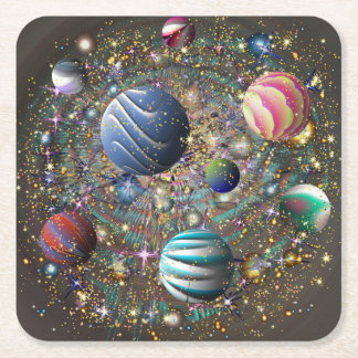 Galaxy Zelariamin Square Paper Coaster