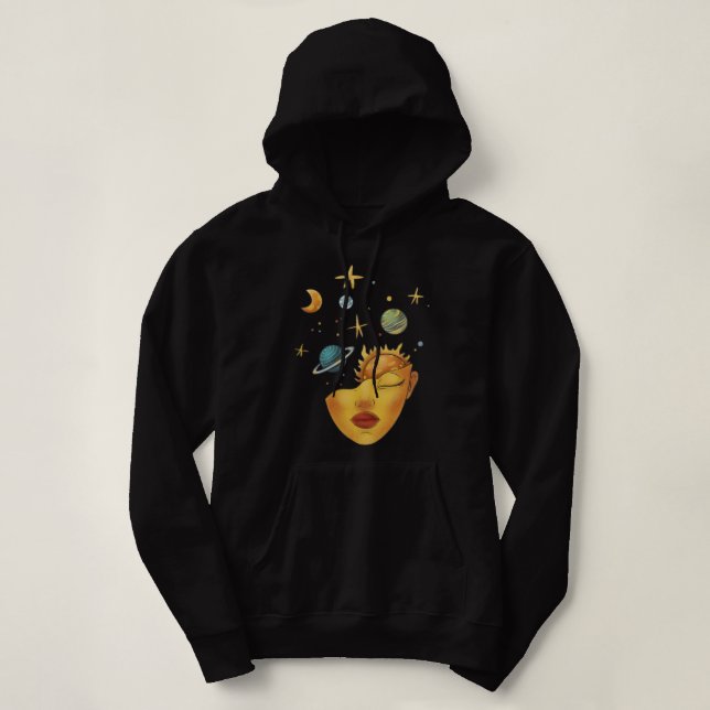 Galaxy's edge in the universe l Black Hoodie (Design Front)