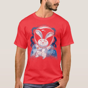 Galay Animal Lover Outer Space Rabbit Cute Astrona T-Shirt