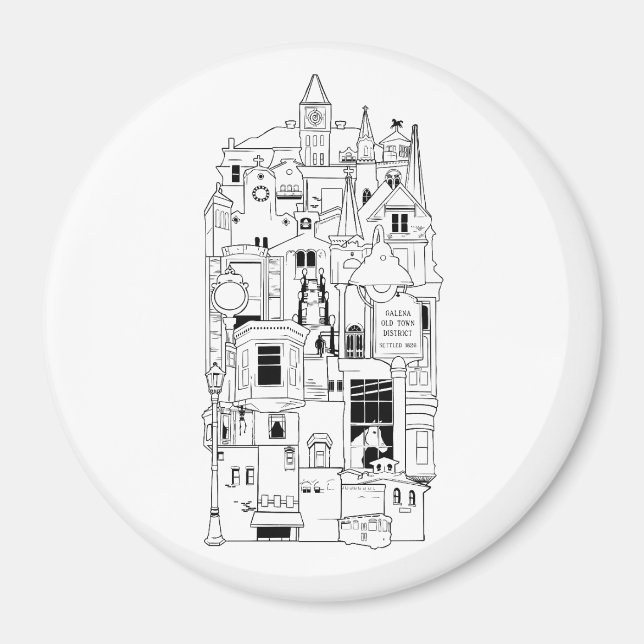 galena illinois collage  magnet (Front)