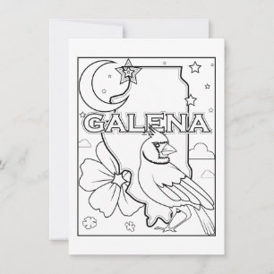 galena illinois state outline invitation