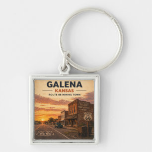Galena Kansas Route 66 Mining Town Keepsake Key Ring