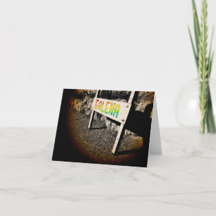 galena sidewalk sign holiday card