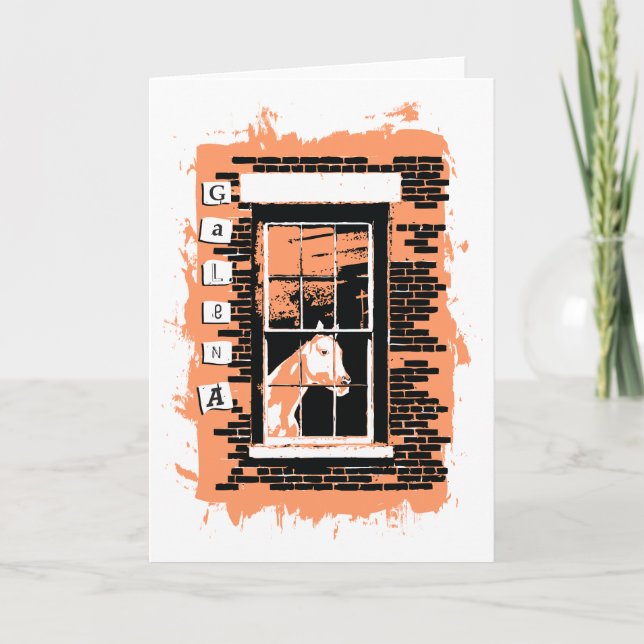 galena window horse holiday card (Front)