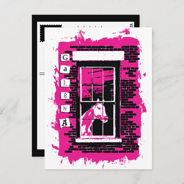 galena window horse postcard (Front/Back)