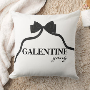 Galentine gang Friend Valentine Black Bow Cushion