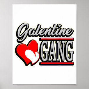 Galentine Gang Funny Valentines Day With The Gir Poster