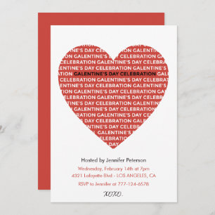 Galentine invitation xoxo valentines day Modern