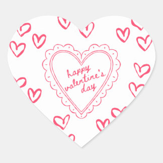 Galentine’s Day Valentine Girly Invitation Heart Sticker