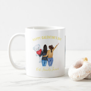 Galentine Valentine   BFF Best Friends Photo Coffee Mug
