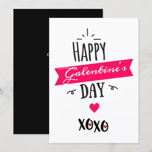 Galentine X❤X❤   Happy Galentine's Day ❤ Pink Holiday Card
