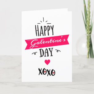Galentine X❤X❤   Happy Galentine's Day ❤ Pink Holiday Card