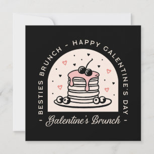 Galentines besties girls brunch Valentine party Invitation