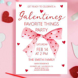 Galentine's Bow party  Invitation