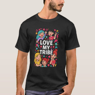 Galentines Crew Love My Tribe Cute Womens Best Fri T-Shirt