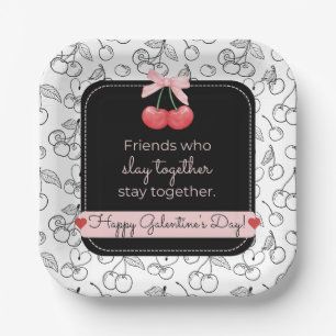 Galentine's Day 7" Plates: Friends Who Slay Paper Plate