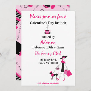 Galentine's Day Brunch Fancy Invitation
