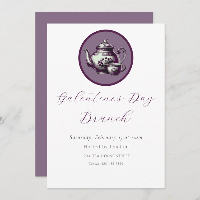 Galentine's Day Brunch Invitation (Front/Back)