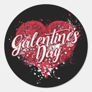 Galentine's Day Classic Round Sticker