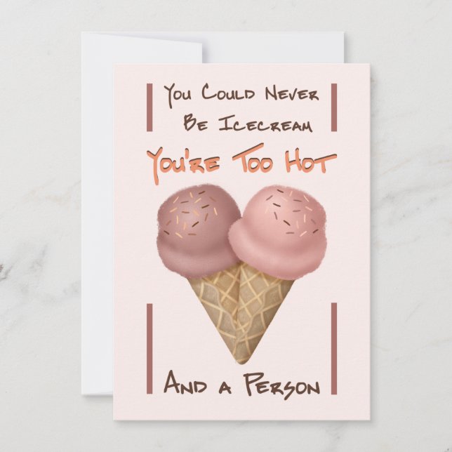 Galentine's Day Funny Icecream Card (Front)